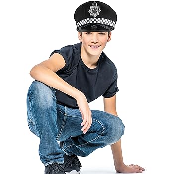 Amazon.com: SGBETTER 6 Pcs Black Police Officer Hat for